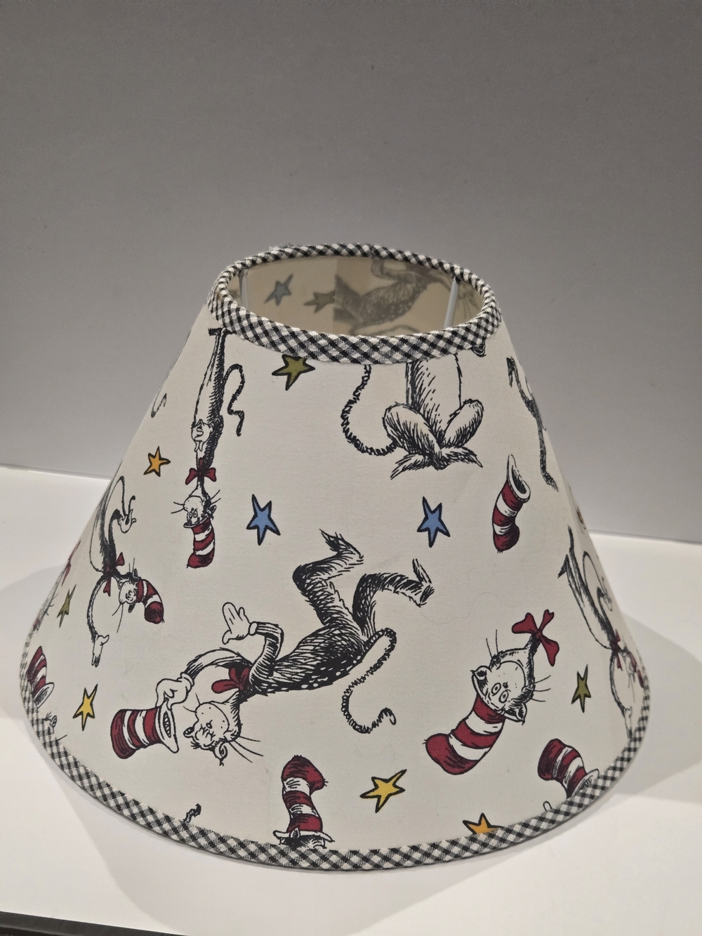 Cat In The Hat Lamp Shade Children's Dr. SEUSS Characters EUC Red Blue